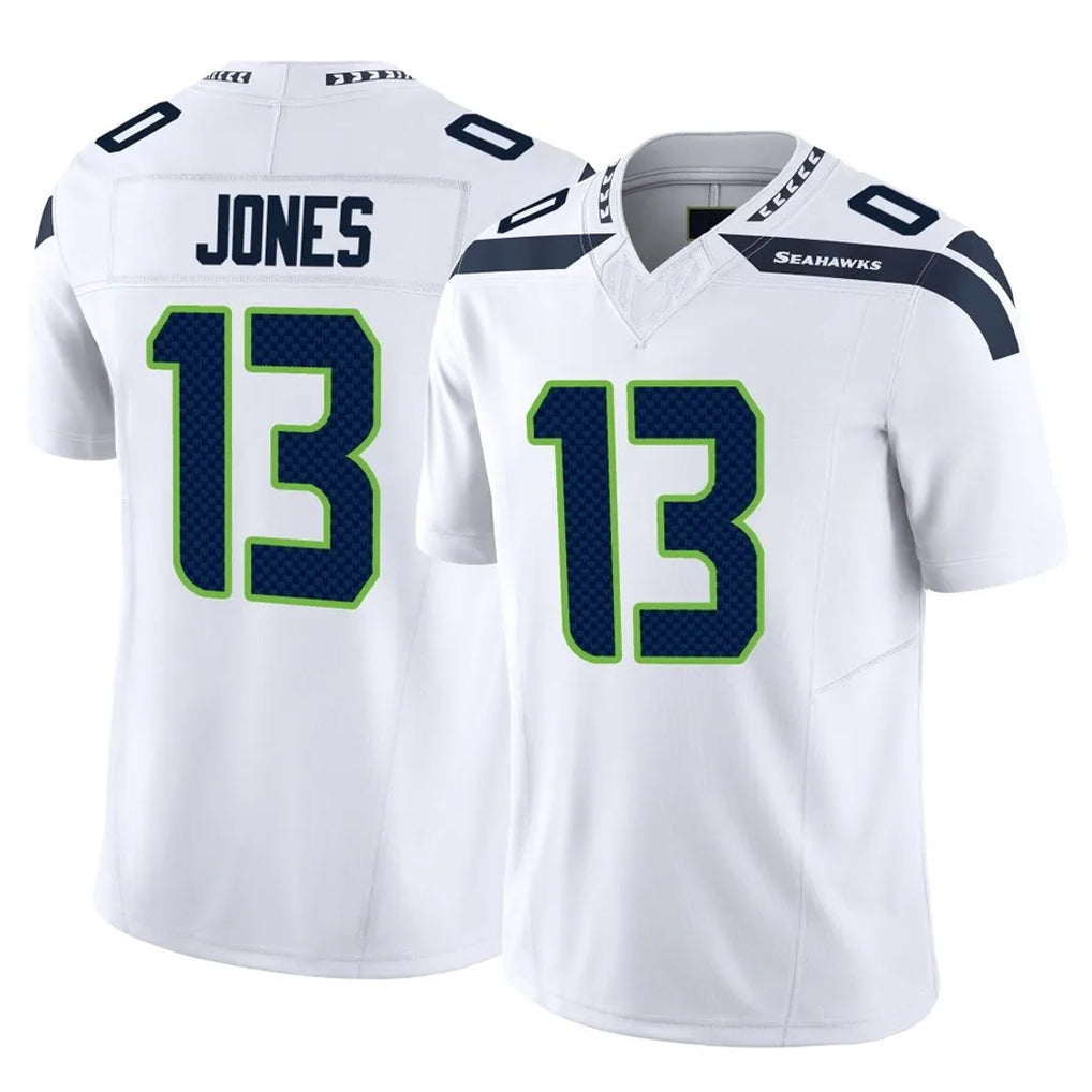 Tocy S.Seahawks #13 Ernest Jones IV Player White Limited Vapor F.U.S.E. Home Game Stitched Jerseys