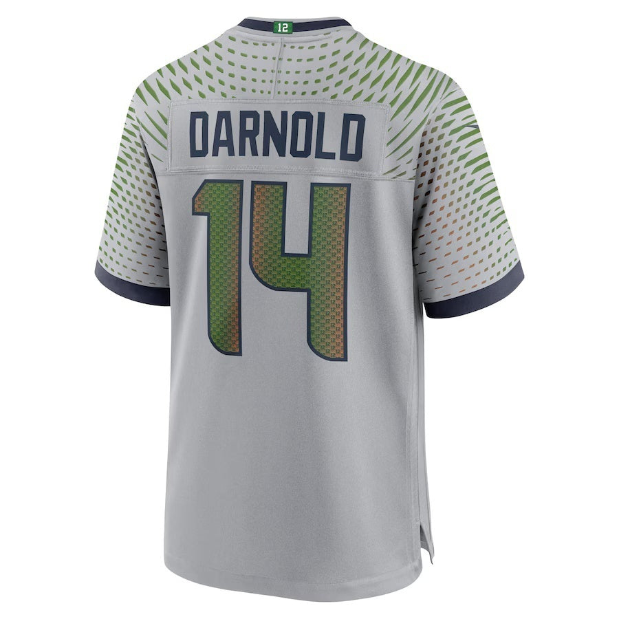 tocy S.Seahawks #14 Sam Darnold 2025 Rivalries Collection Game Wolf Gray Stitched Jerseys