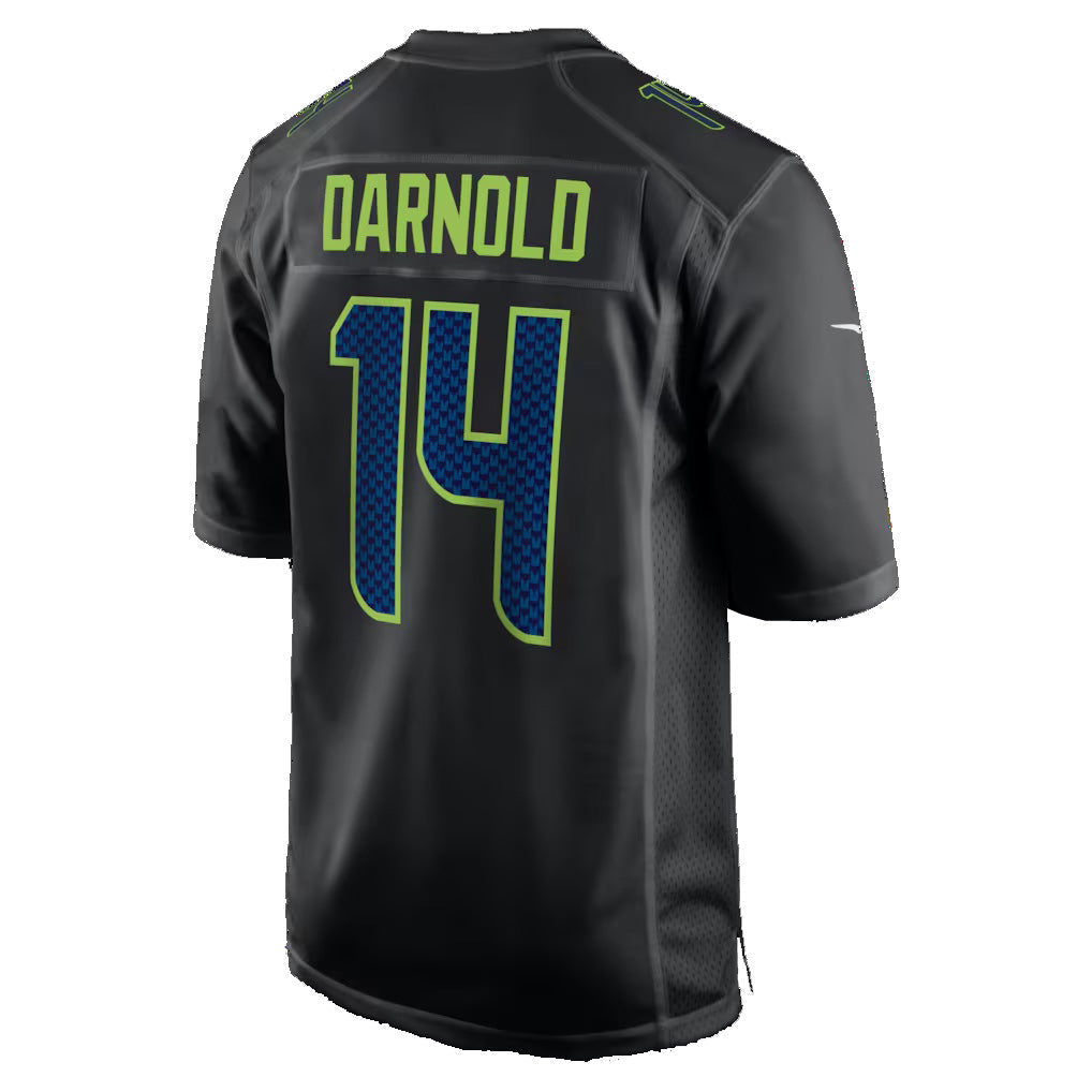 tocy S.Seahawks #14 Sam Darnold Black Fashion Game Stitched Jerseys