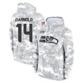 Tocy S.Seahawks #14 Sam Darnold Player Arctic Camo Limited Salute to Service Pullover Hoodies Game Stitched Jerseys