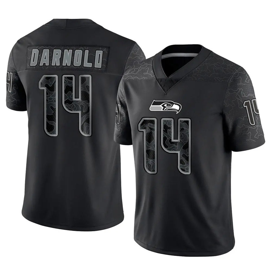 tocy S.Seahawks #14 Sam Darnold Player Black RFLCTV Limited Football Jerseys