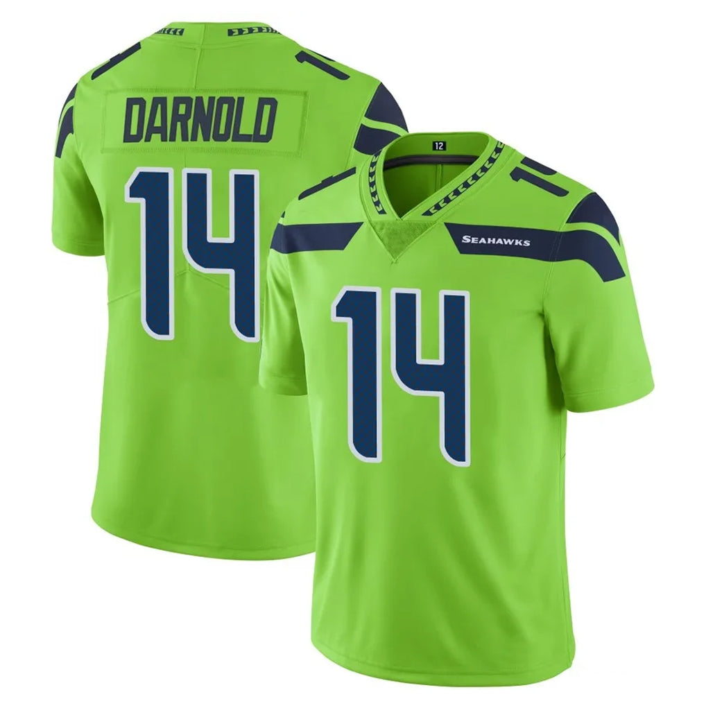 Tocy S.Seahawks #14 Sam Darnold Player Green Limited Color Rush Home Game Stitched Jerseys