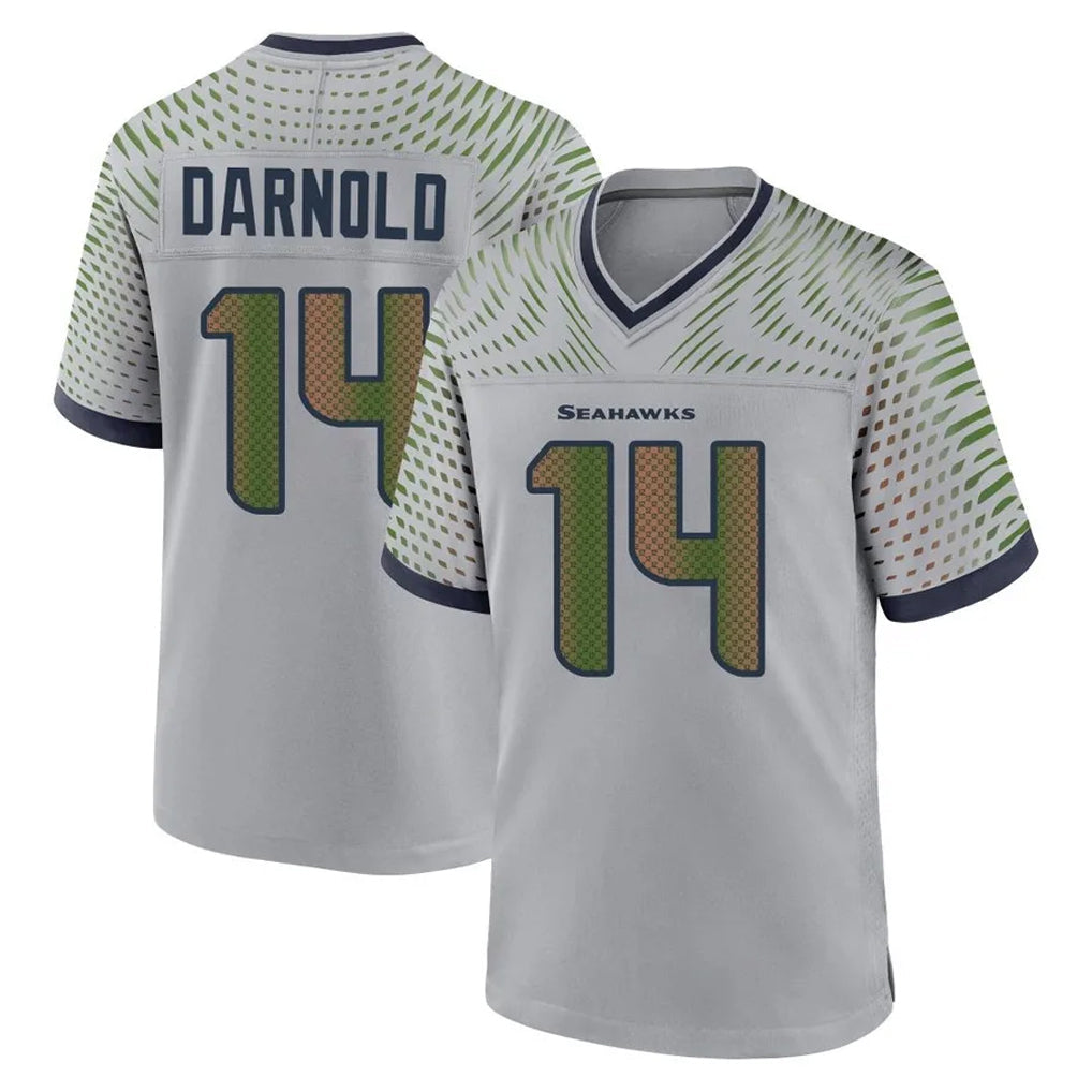 Tocy S.Seahawks #14 Sam Darnold Player Grey 2025 Rivalries Collection Home Game Stitched Jerseys