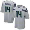 tocy S.Seahawks #14 Sam Darnold Player Grey Game Football Jerseys