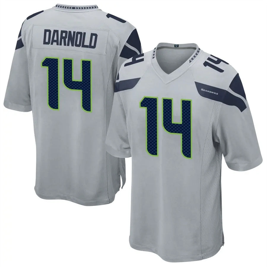tocy S.Seahawks #14 Sam Darnold Player Grey Game Football Jerseys