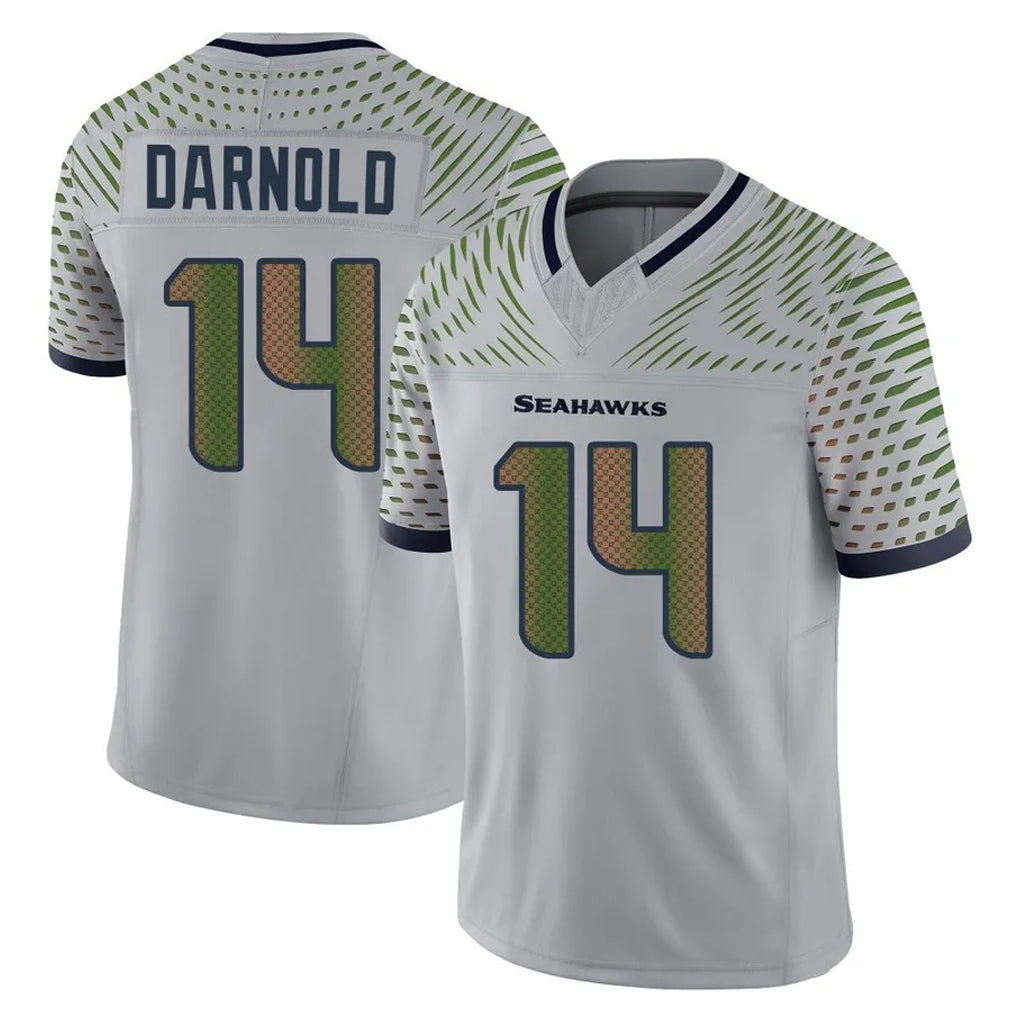 Tocy S.Seahawks #14 Sam Darnold Player Grey Limited 2025 Rivalries Collection Home Game Stitched Jerseys