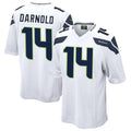 tocy S.Seahawks #14 Sam Darnold Player White Home Game Football Jerseys