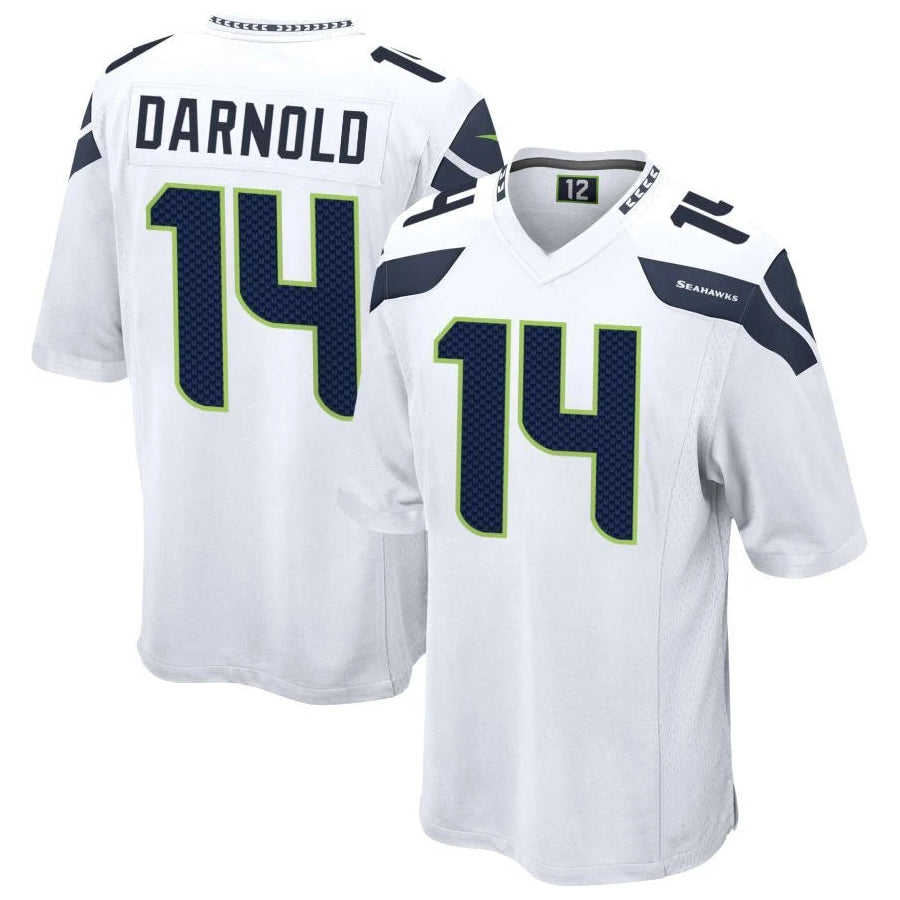 tocy S.Seahawks #14 Sam Darnold Player White Home Game Football Jerseys