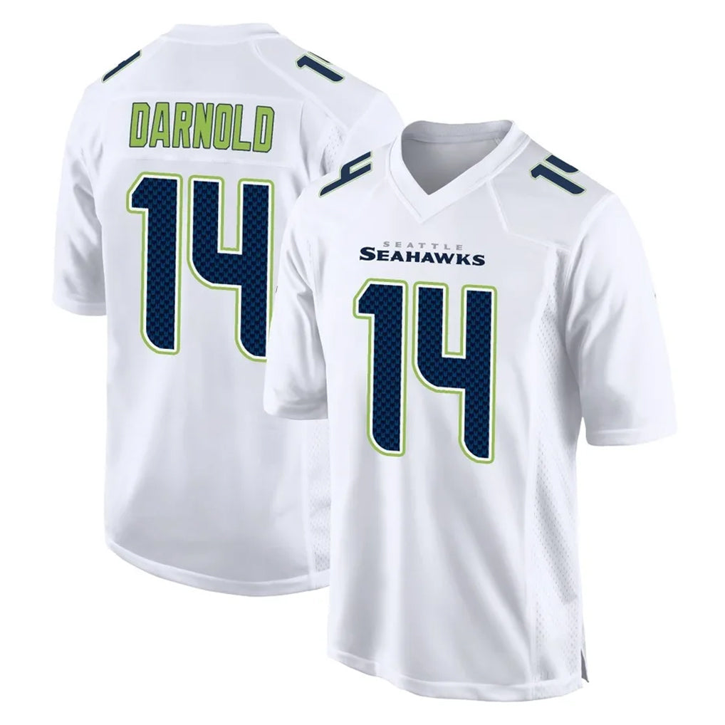 Tocy S.Seahawks #14 Sam Darnold Player White Tundra Fashion Home Game Stitched Jerseys