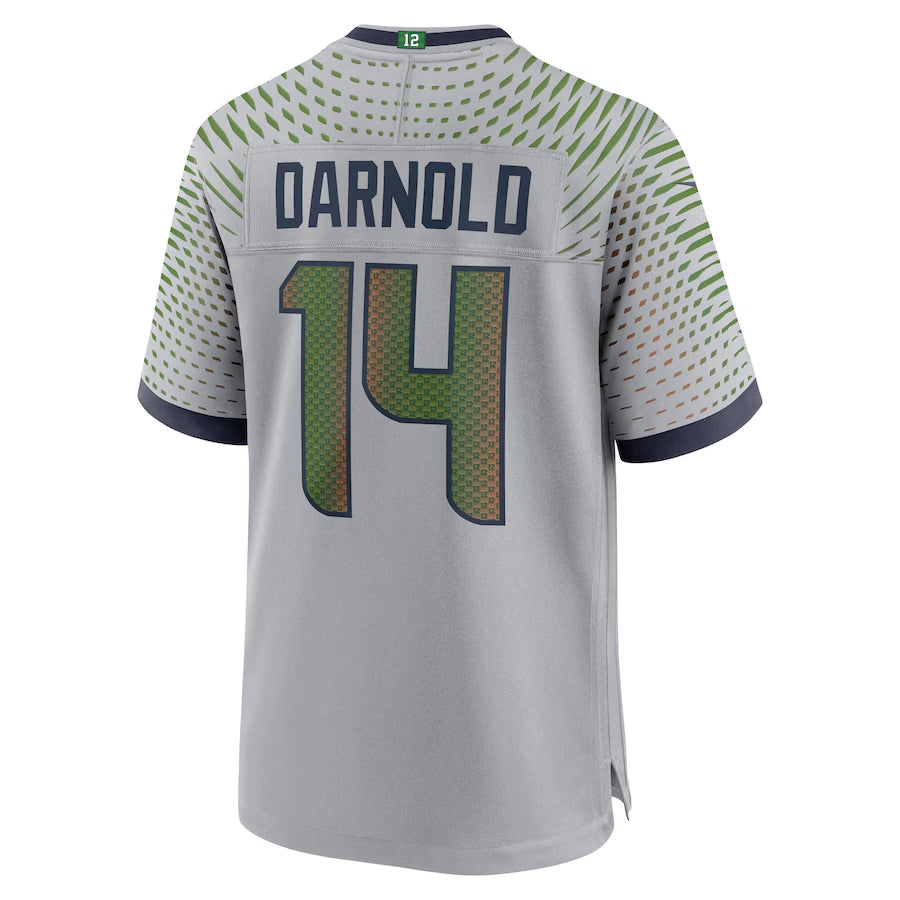 tocy S.Seahawks #14 Sam Darnold Player Wolf Gray Rivalries Collection Game Football Jerseys