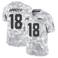Tocy S.Seahawks #18 Elijah Arroyo Player Arctic Camo Limited Salute To Service Home Game Stitched Jerseys