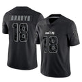 Tocy S.Seahawks #18 Elijah Arroyo Player Black Limited Reflective Home Game Stitched Jerseys