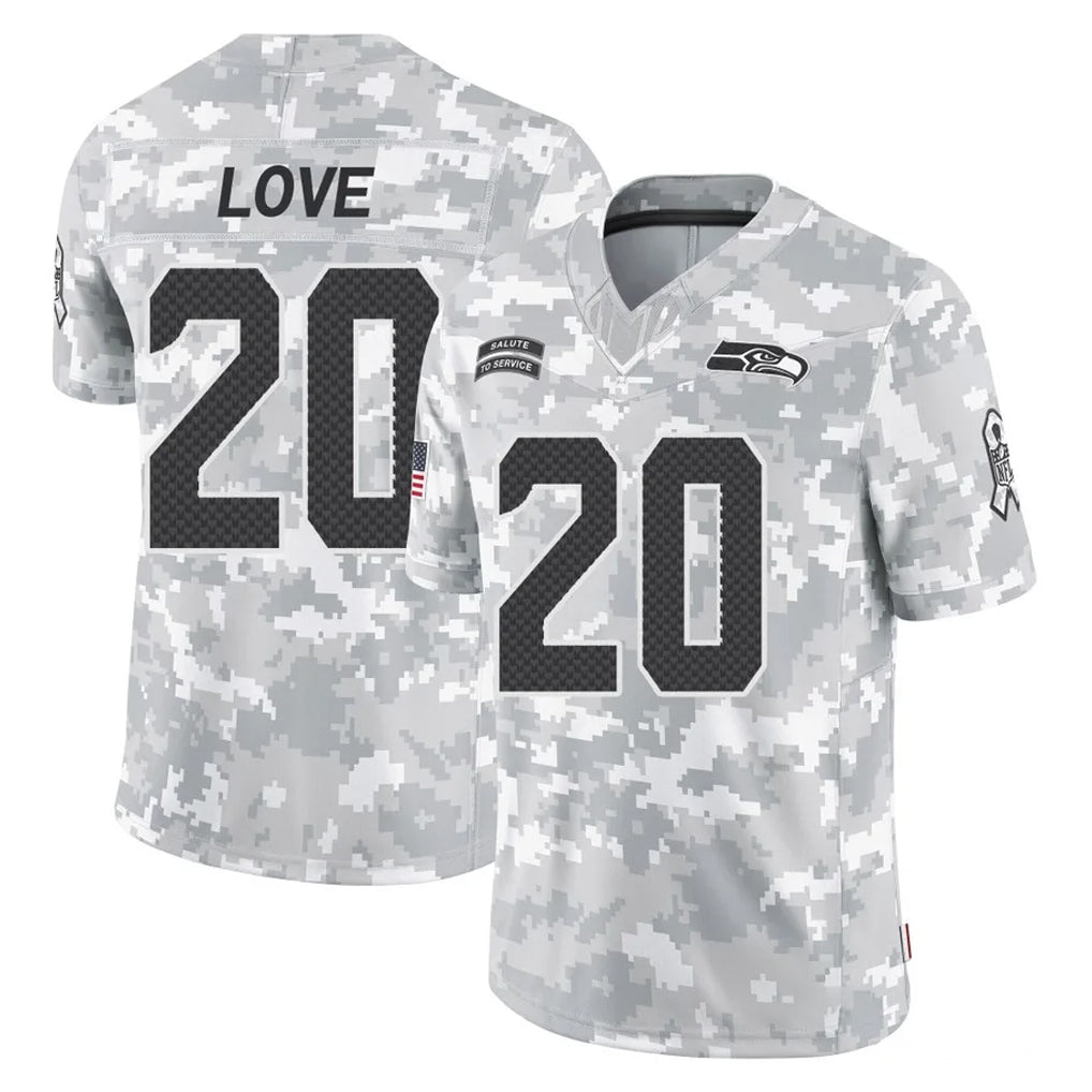 Tocy S.Seahawks #20 Julian Love Player Arctic Camo Limited Salute To Service Home Game Stitched Jerseys