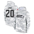 Tocy S.Seahawks #20 Julian Love Player Arctic Camo Limited Salute to Service Pullover Hoodies Game Stitched Jerseys