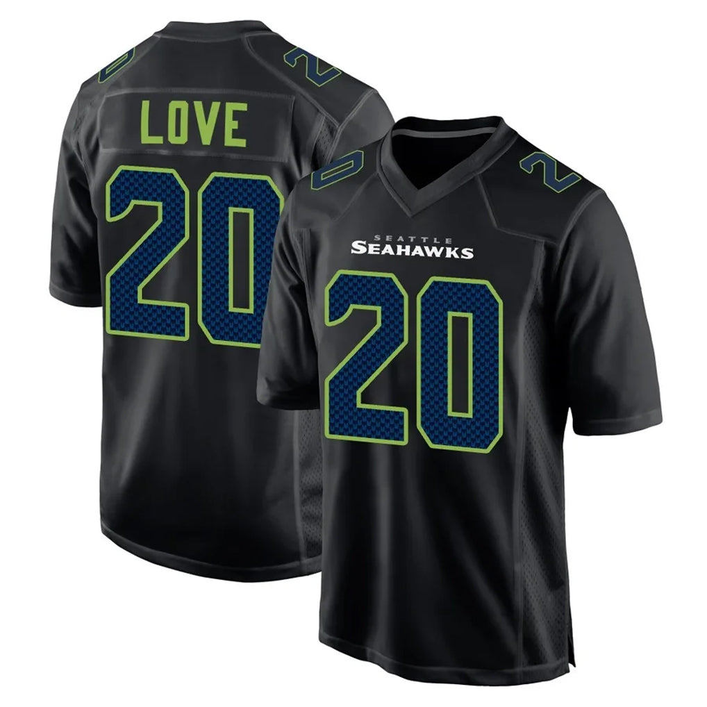 Tocy S.Seahawks #20 Julian Love Player Black Limited Fashion Home Game Stitched Jerseys