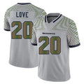 Tocy S.Seahawks #20 Julian Love Player Grey Limited 2025 Rivalries Collection Home Game Stitched Jerseys