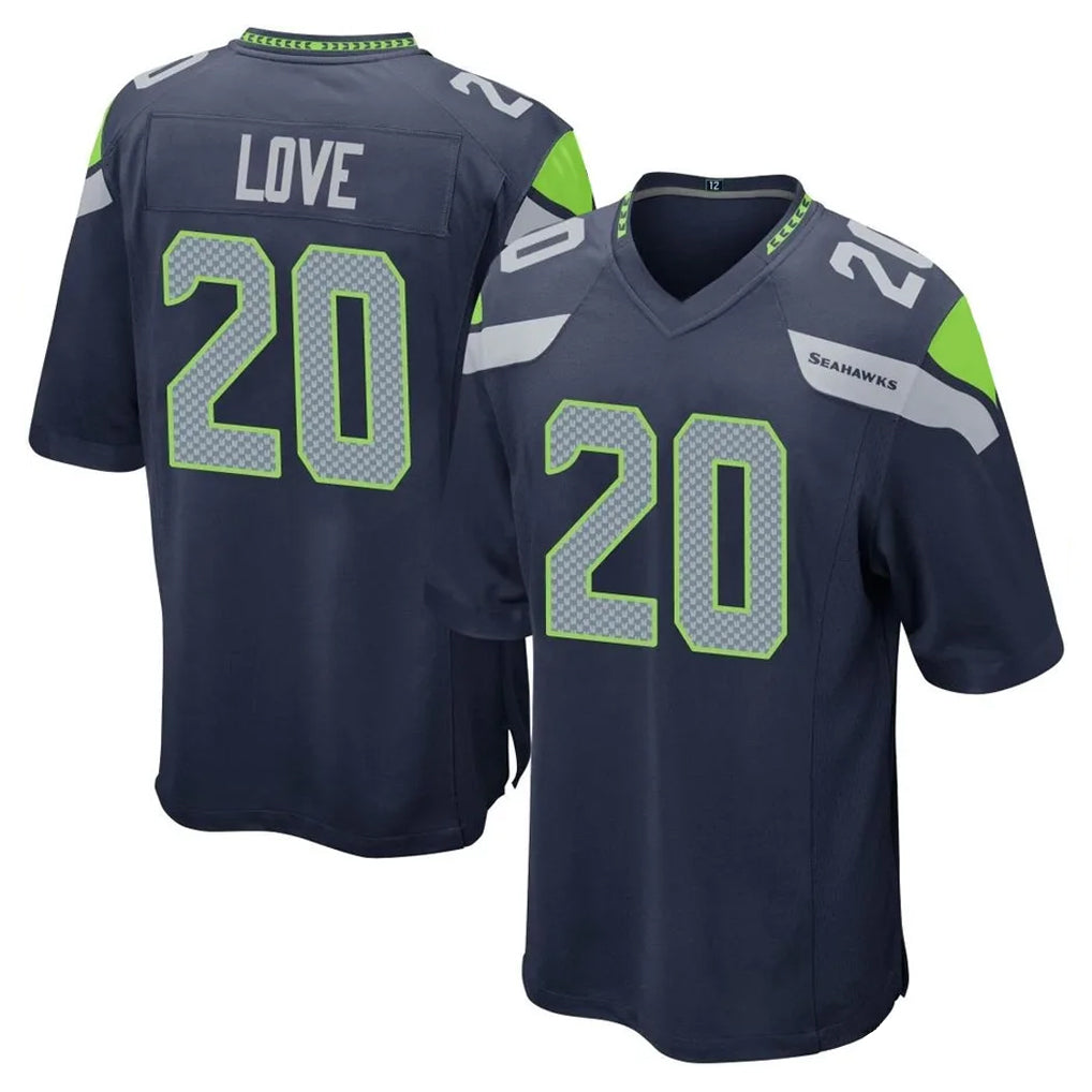 Tocy S.Seahawks #20 Julian Love Player Navy Home Game Stitched Jerseys