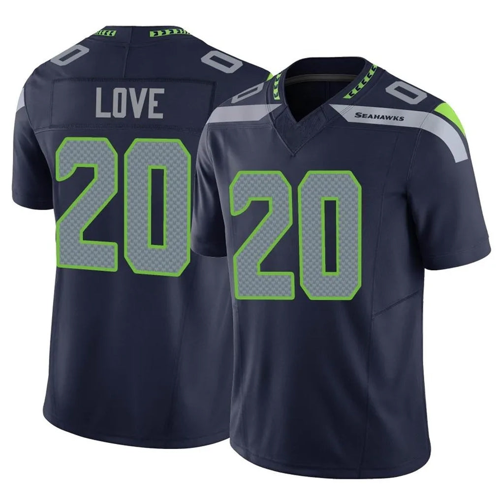 Tocy S.Seahawks #20 Julian Love Player Navy Limited Vapor F.U.S.E. Home Game Stitched Jerseys
