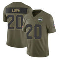 Tocy S.Seahawks #20 Julian Love Player Olive 2025 Salute To Service Limited Home Game Stitched Jerseys