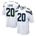 Tocy S.Seahawks #20 Julian Love Player White Home Game Stitched Jerseys