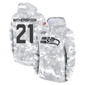 Tocy S.Seahawks #21 Devon Witherspoon Player Arctic Camo Limited Salute to Service Pullover Hoodies Game Stitched Jerseys