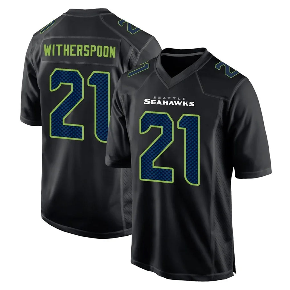 Tocy S.Seahawks #21 Devon Witherspoon Player Black Limited Fashion Home Game Stitched Jerseys