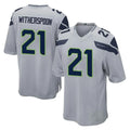 Tocy S.Seahawks #21 Devon Witherspoon Player Gray Home Game Stitched Jerseys