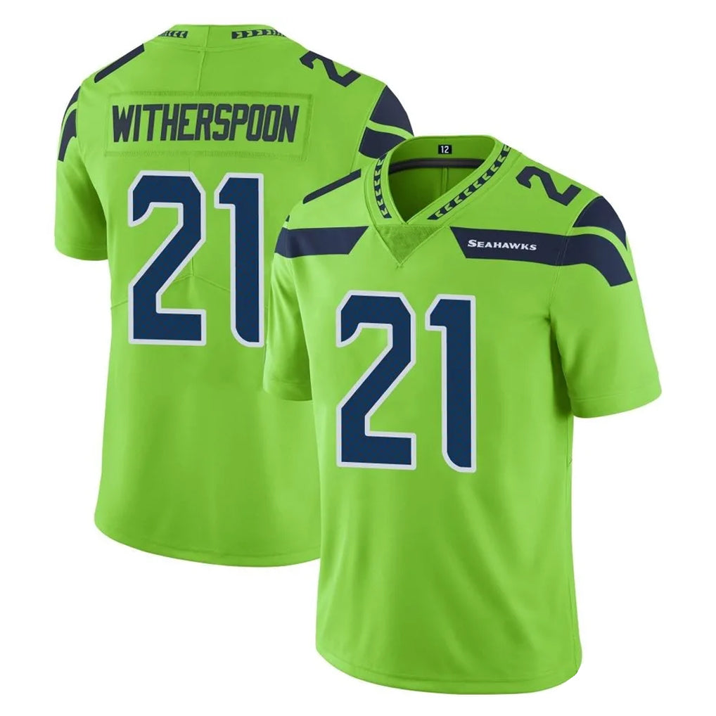 Tocy S.Seahawks #21 Devon Witherspoon Player Green Limited Color Rush Home Game Stitched Jerseys