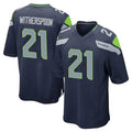 Tocy S.Seahawks #21 Devon Witherspoon Player Navy Home Game Stitched Jerseys