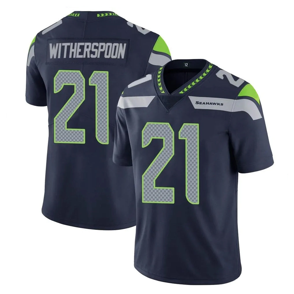 Tocy S.Seahawks #21 Devon Witherspoon Player Navy Limited Vapor Untouchable Home Game Stitched Jerseys