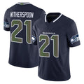 Tocy S.Seahawks #21 Devon Witherspoon Player Navy Rivalries Vapor Limited Home Game Stitched Jerseys