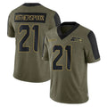 Tocy S.Seahawks #21 Devon Witherspoon Player Olive Salute To Service Limited Game Stitched Jerseys