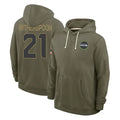 Tocy S.Seahawks #21 Devon Witherspoon Player Olive Salute to Service Pullover Hoodies Limited Stitched Jerseys