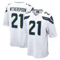 Tocy S.Seahawks #21 Devon Witherspoon Player White Home Game Stitched Jerseys