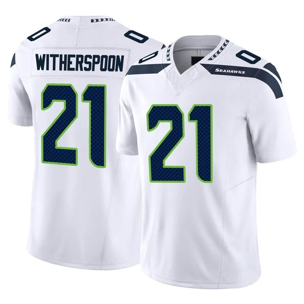 Tocy S.Seahawks #21 Devon Witherspoon Player White Limited Vapor F.U.S.E. Home Game Stitched Jerseys