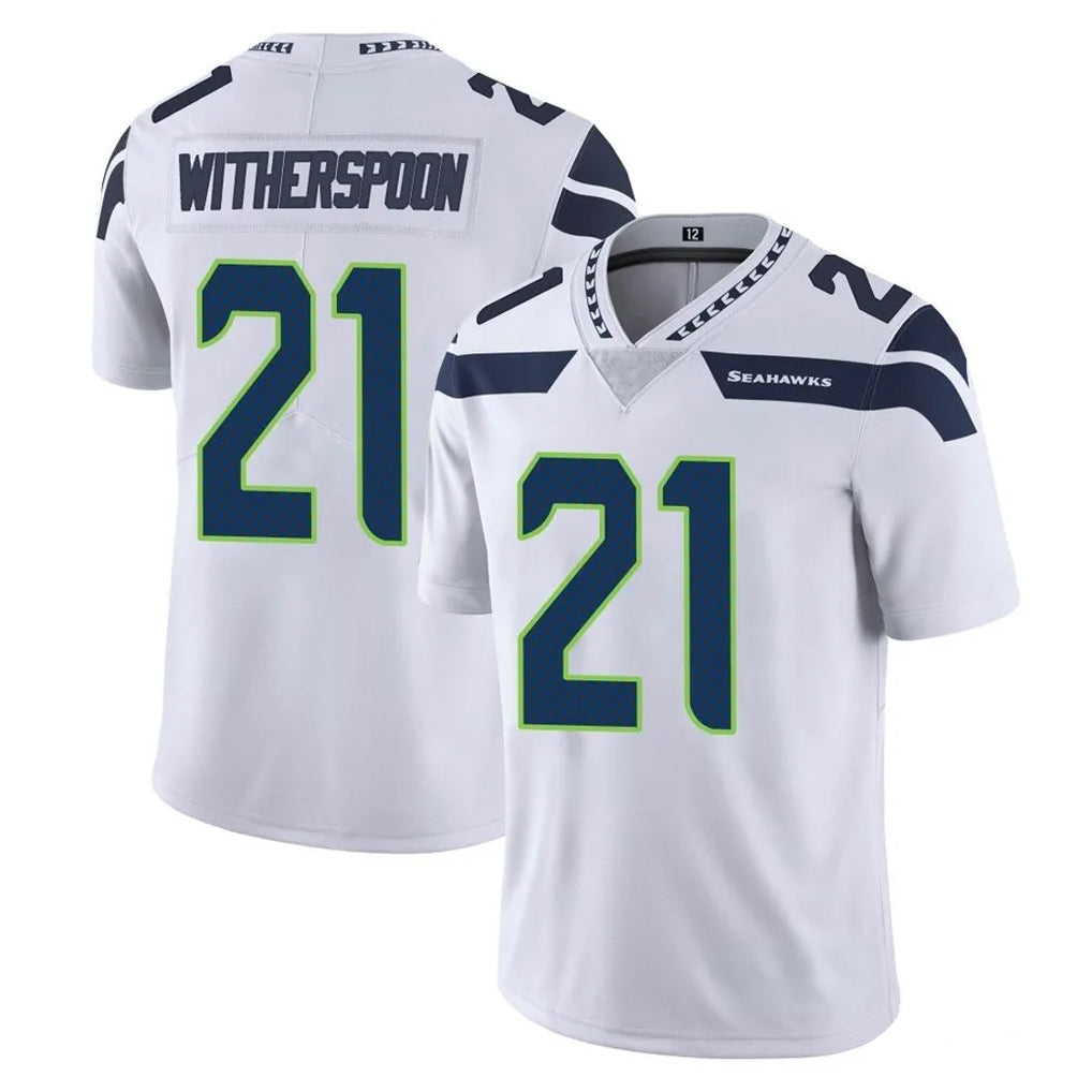 Tocy S.Seahawks #21 Devon Witherspoon Player White Limited Vapor Untouchable Home Game Stitched Jerseys