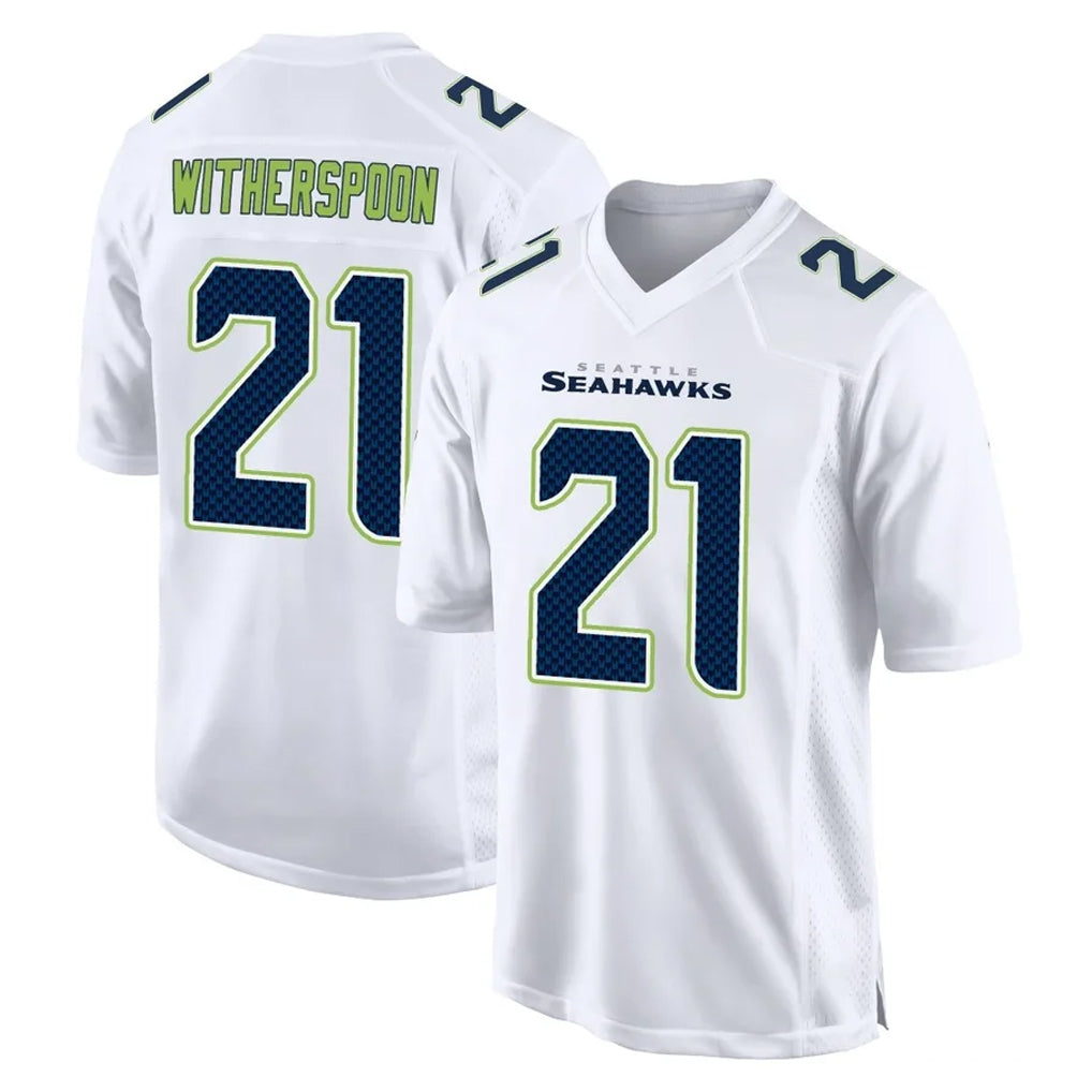 Tocy S.Seahawks #21 Devon Witherspoon Player White Tundra Fashion Home Game Stitched Jerseys