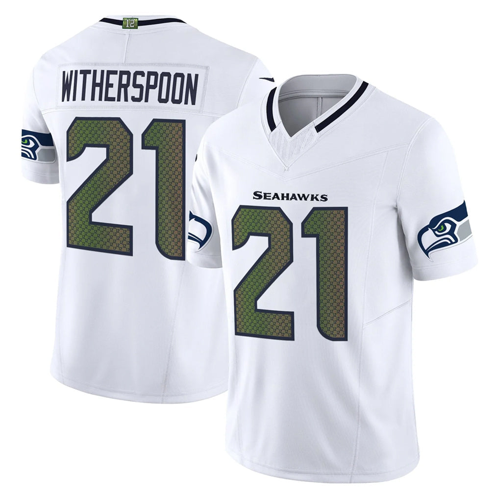 Tocy S.Seahawks #21 Devon Witherspoon Whitel Rivalries Vapor Limited Home Game Stitched Jerseys