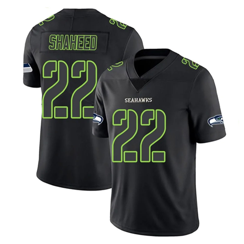 Tocy S.Seahawks #22 Rashid Shaheed Player Black Impact Limited Home Game Stitched Jerseys