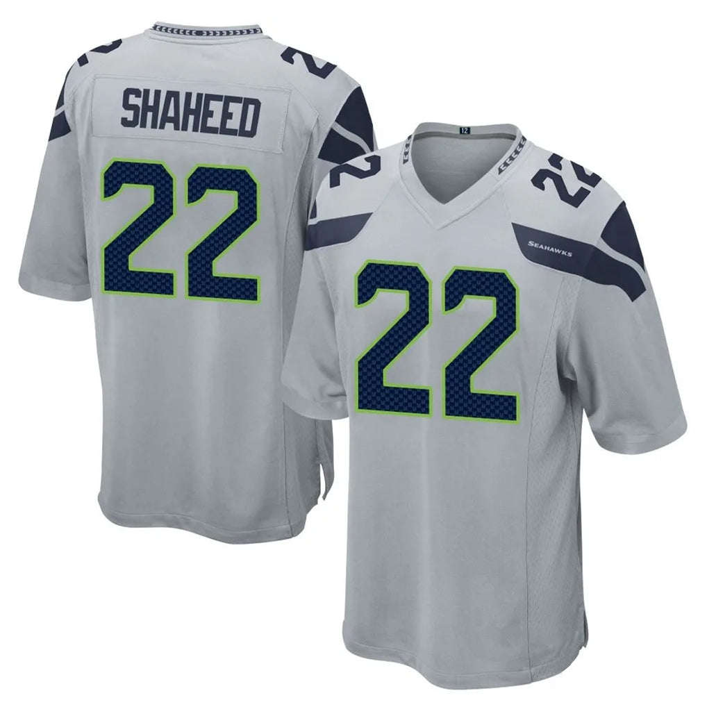 Tocy S.Seahawks #22 Rashid Shaheed Player Gray Home Game Stitched Jerseys