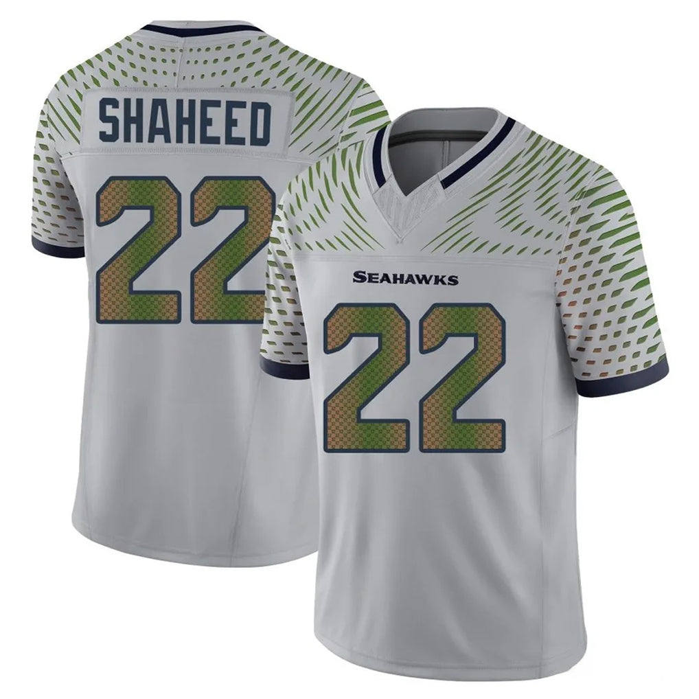 Tocy S.Seahawks #22 Rashid Shaheed Player Grey Limited 2025 Rivalries Collection Home Game Stitched Jerseys
