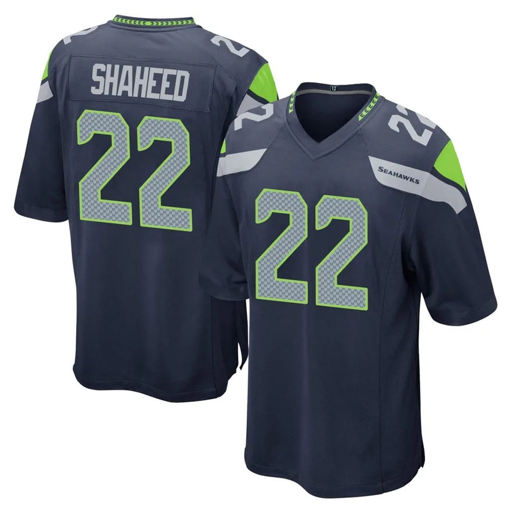 Tocy S.Seahawks #22 Rashid Shaheed Player Navy Home Game Stitched Jerseys