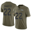 Tocy S.Seahawks #22 Rashid Shaheed Player Olive Limited Salute To Service Home Game Stitched Jerseys