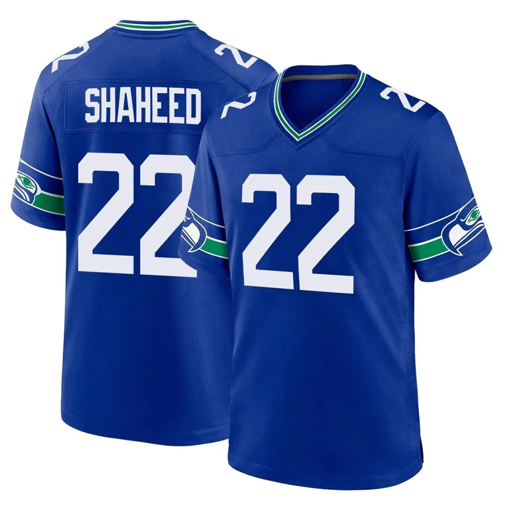 Tocy S.Seahawks #22 Rashid Shaheed Player Royal Throwback Home Game Stitched Jerseys