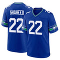 Tocy S.Seahawks #22 Rashid Shaheed Player Royal Throwback Home Game Stitched Jerseys