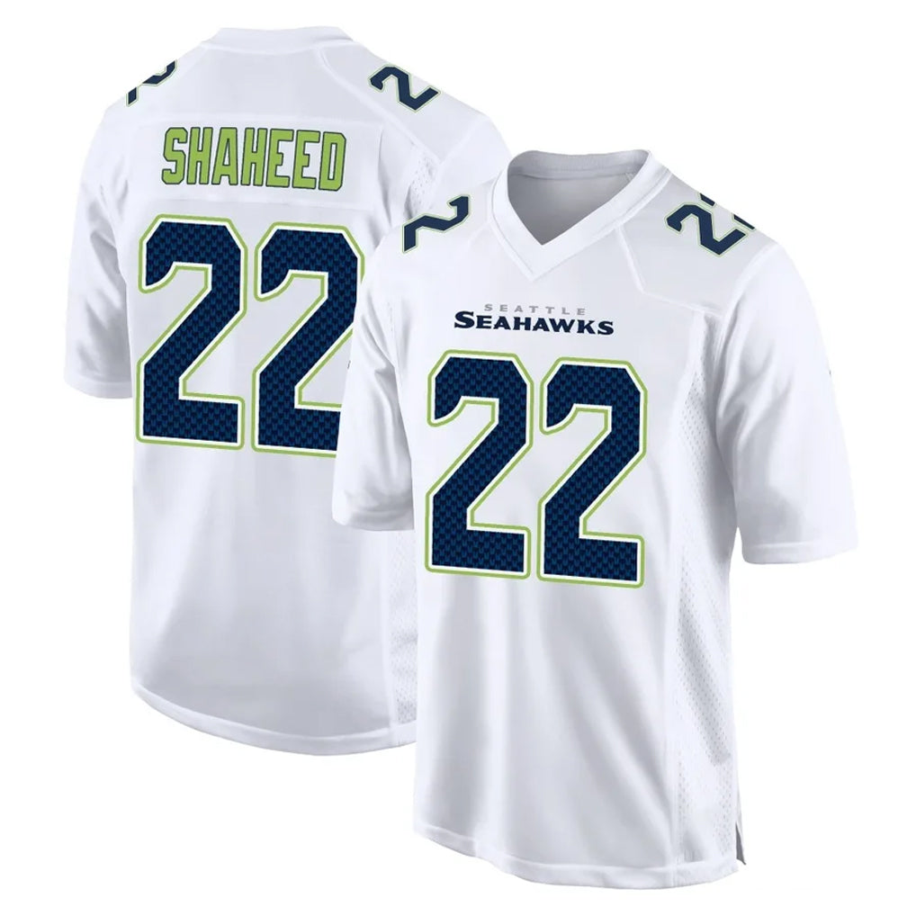 Tocy S.Seahawks #22 Rashid Shaheed Player White Tundra Fashion Home Game Stitched Jerseys