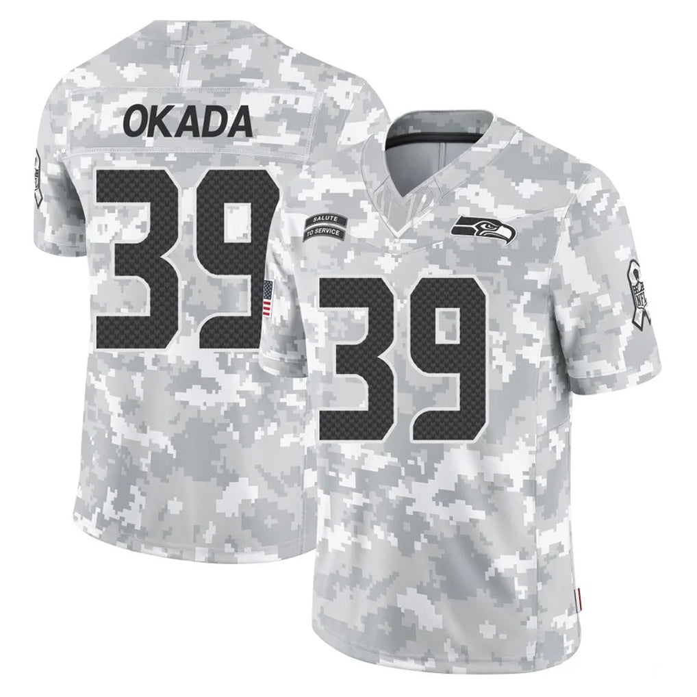 Tocy S.Seahawks #39 Ty Okada Player Arctic Camo Limited Salute To Service Home Game Stitched Jerseys