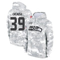 Tocy S.Seahawks #39 Ty Okada Player Arctic Camo Limited Salute to Service Pullover Hoodies Game Stitched Jerseys