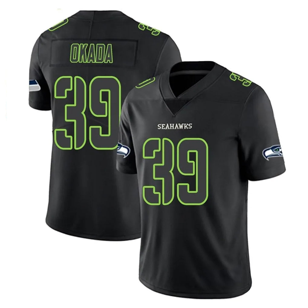 Tocy S.Seahawks #39 Ty Okada Player Black Impact Limited Home Game Stitched Jerseys