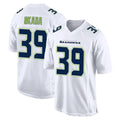 Tocy S.Seahawks #39 Ty Okada Player White Tundra Fashion Home Game Stitched Jerseys